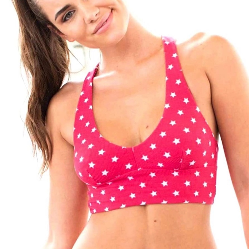 Honeydew Red & White Striped Bra